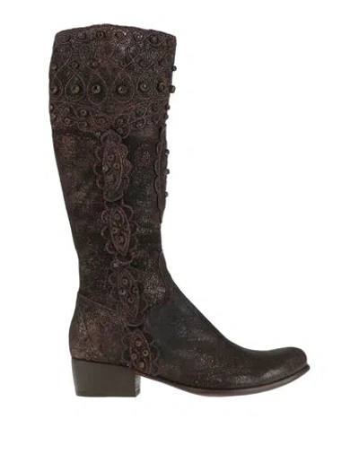 Giancarlo Paoli Woman Boot Dark Brown Size 8 Leather