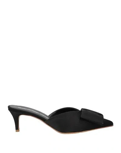 Giancarlo Paoli Woman Mules & Clogs Black Size 7 Textile Fibers