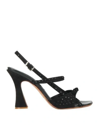 Giancarlo Paoli Woman Sandals Black Size 8 Leather