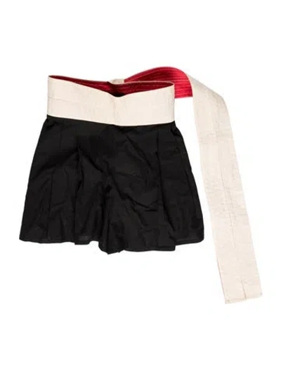 Pre-owned Gianfranco Ferre 1980's Mini Shorts In Black/red