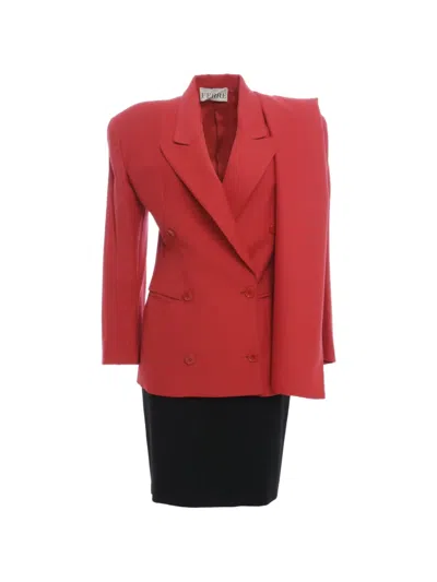 Pre-owned Gianfranco Ferre 1980 Wool Suit (set Of Two) In Red