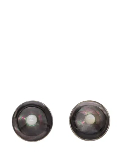 Pre-owned Gianfranco Ferre 1980-1990s Round-shape Cufflinks In Silver