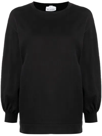 Pre-owned Gianfranco Ferre 1990s Balloon-sleeve Jumper In Black