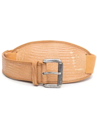 Pre-owned Gianfranco Ferre 1990s Buckle-fastening Belt In Neutrals