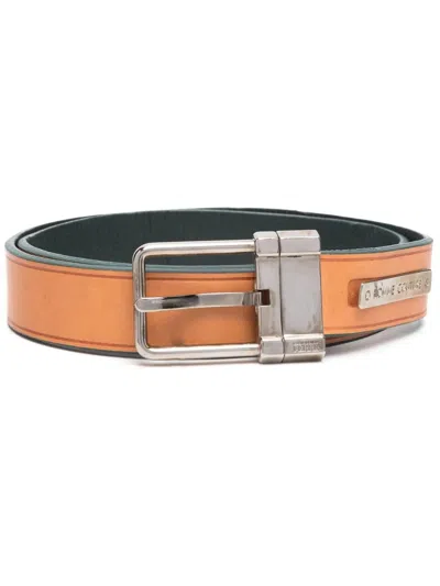 Pre-owned Gianfranco Ferre 1990s Buckled Leather Belt In Brown