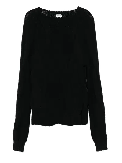Pre-owned Gianfranco Ferre 1990s Cable-knit Sweater In Black