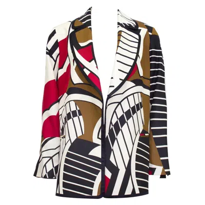 Pre-owned Gianfranco Ferre 1990s  Graphic Blazer In Sand