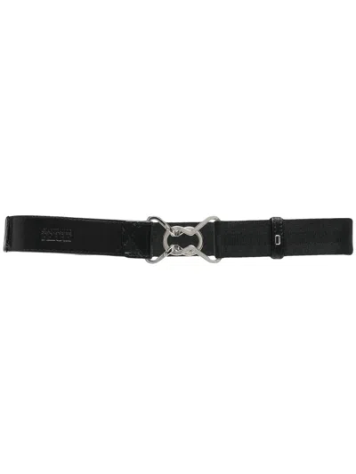 Pre-owned Gianfranco Ferre 1990s Interlocking-buckle Belt In Black