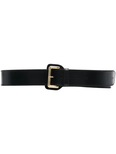 Pre-owned Gianfranco Ferre 1990s Leather Belt In Black