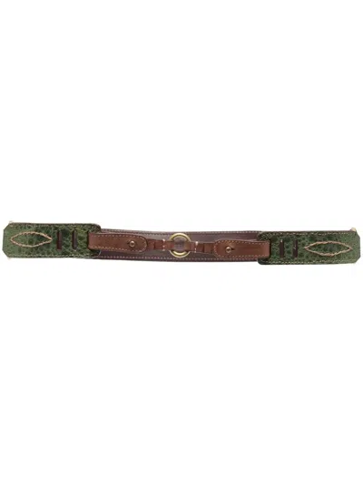 Pre-owned Gianfranco Ferre 1990s Stitch-detailed Leather Belt In Brown
