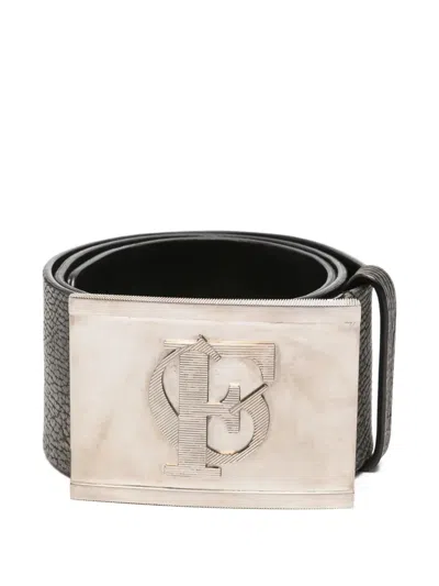 Pre-owned Gianfranco Ferre 2000 Logo-plaque Belt In Black