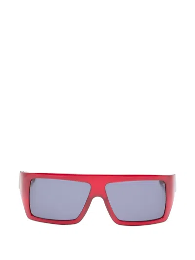 Pre-owned Gianfranco Ferre 2000s Rectangle Sunglasses In Red