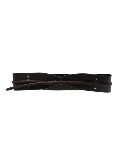 Pre-owned Gianfranco Ferre 2000s Snakeskin-effect Leather Belt In Brown