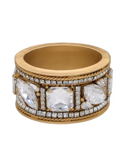 Pre-owned Gianfranco Ferre 2023 Metal Rhinestone Bracelet In Gold