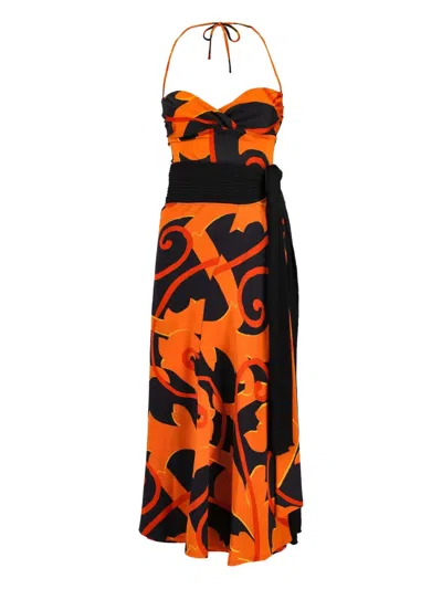 Pre-owned Gianfranco Ferre Abstract-pattern Print Midi Dress