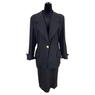 Pre-owned Gianfranco Ferre Gianfranco Ferré Black Elegant Suit 1990s