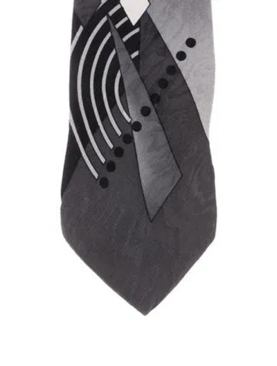 Pre-owned Gianfranco Ferre Black Patterned Tie
