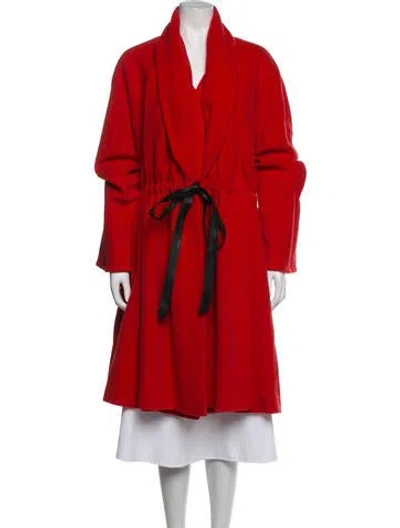 Pre-owned Gianfranco Ferre Calf Leather Jacket In Red
