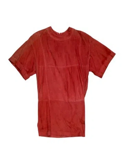Pre-owned Gianfranco Ferre Crew Neck Mini Dress In Orange