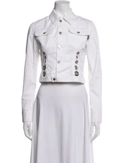 Pre-owned Gianfranco Ferre Denim Jacket In White