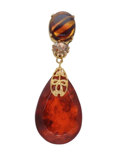 Pre-owned Gianfranco Ferre Embellished Drop Earring