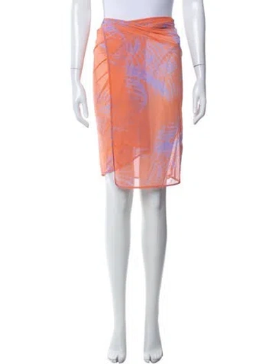 Pre-owned Gianfranco Ferre Floral Print Cover-up In Orange