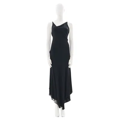 Pre-owned Gianfranco Ferre Gianfranco Ferrè F/w 1993 Black Silk Long Dress