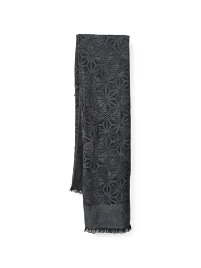 Pre-owned Gianfranco Ferre Geometric Pattern Scarf In Grey
