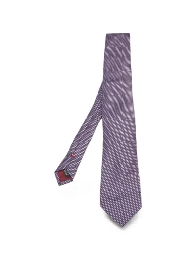 Pre-owned Gianfranco Ferre Geometric-patterned Tie In Purple