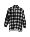 Gianfranco Ferre Gingham Button Down In Black And White Cotton Flannel In Grey