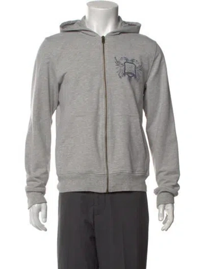 Pre-owned Gianfranco Ferre Graphic Print Crew Neck Hoodie In Grey