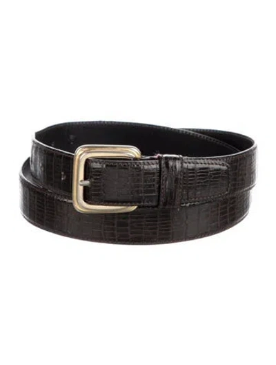 Pre-owned Gianfranco Ferre Leather Belt In Black