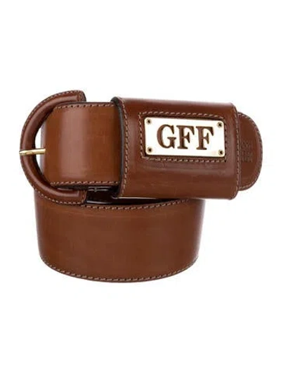 Pre-owned Gianfranco Ferre Leather Belt In Brown