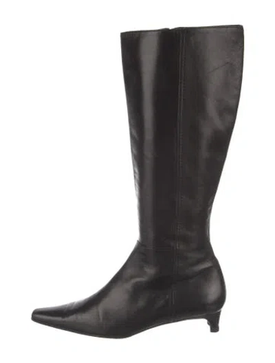 Pre-owned Gianfranco Ferre Leather Boots In Black