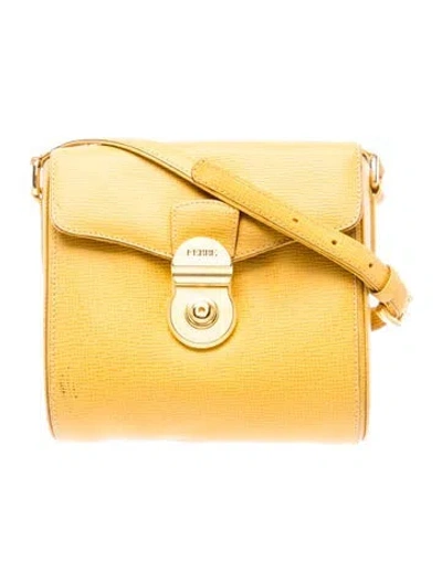 Pre-owned Gianfranco Ferre Leather Crossbody Bag In Yellow
