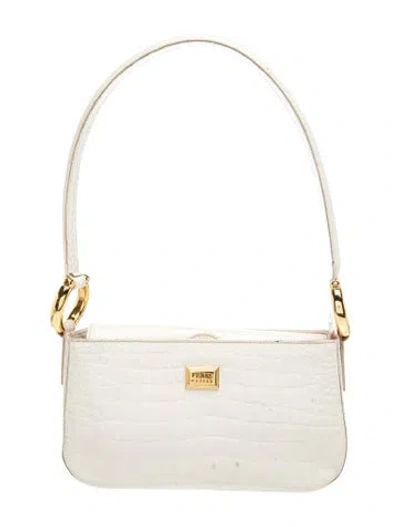 Pre-owned Gianfranco Ferre Leather Shoulder Bag In Neutrals
