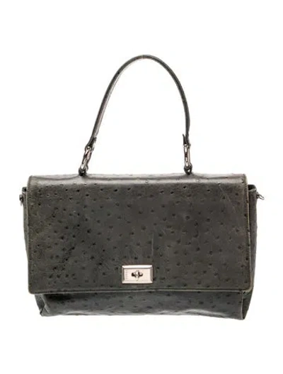 Pre-owned Gianfranco Ferre Leather Top Handle Bag In Green