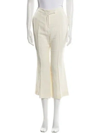 Pre-owned Gianfranco Ferre Linen Wide Leg Pants In Neutral