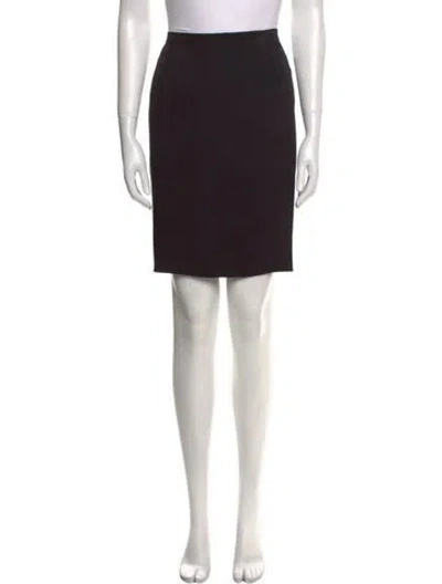 Pre-owned Gianfranco Ferre Mesh Accents Knee-length Skirt In Black