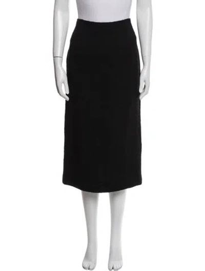 Pre-owned Gianfranco Ferre Midi Length Skirt In Black