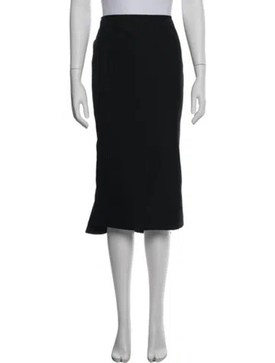 Pre-owned Gianfranco Ferre Midi Length Skirt In Black