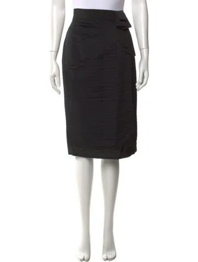 Pre-owned Gianfranco Ferre Midi Length Skirt In Black