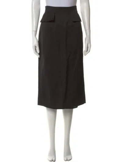 Pre-owned Gianfranco Ferre Midi Length Skirt In Gray