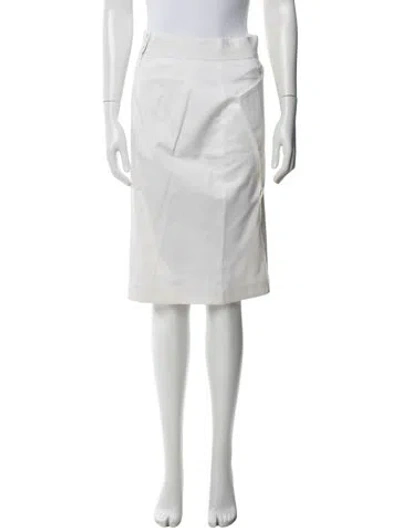Pre-owned Gianfranco Ferre Midi Length Skirt In White