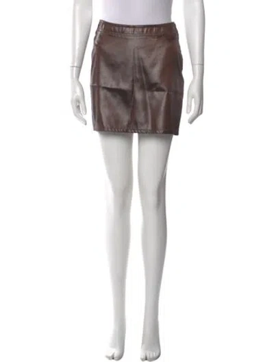 Pre-owned Gianfranco Ferre Mini Skirt In Brown