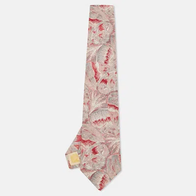 Pre-owned Gianfranco Ferre Multicolor Floral Silk Jacquard Classic Tie