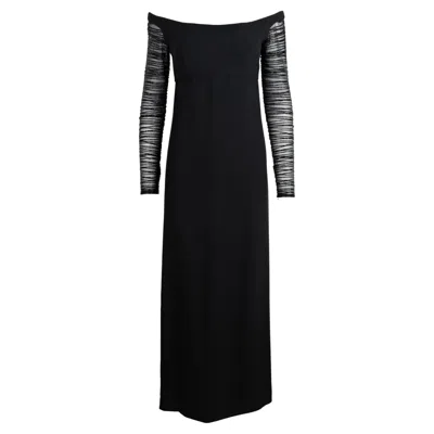 Pre-owned Gianfranco Ferre Gianfranco Ferré Off-shoulder Long Dress In Black