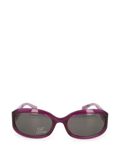 Pre-owned Gianfranco Ferre Oval-frame Sunglasses In Purple