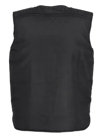 Pre-owned Gianfranco Ferre Padded Gem-button Gilet In Black