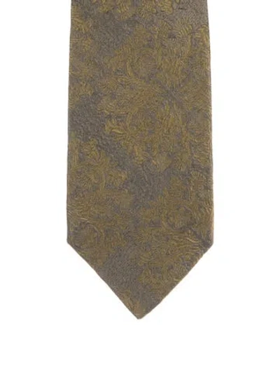 Pre-owned Gianfranco Ferre Pattern Print Tie In Green
